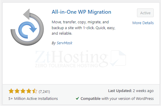 HOW TO MIGRATE YOUR WORDPRESS SITE WITH ALL IN ONE WP MIGRATION PLUG-IN? | ZTHOSTING – Best Web Hosting in Pakistan HOW TO MIGRATE YOUR WORDPRESS SITE WITH ALL IN ONE WP MIGRATION PLUG-IN? | ZTHOSTING – Best Web Hosting in Pakistan